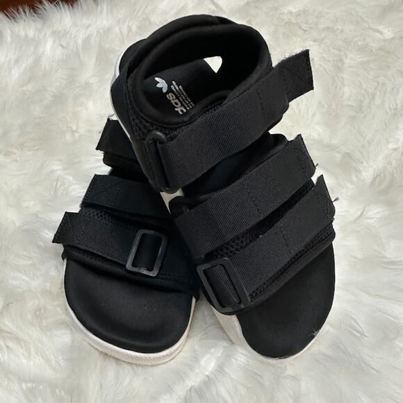 Adidas Originals Black Strap Sandals – Unisex Casual Sport Slides - Picture 4 of 8